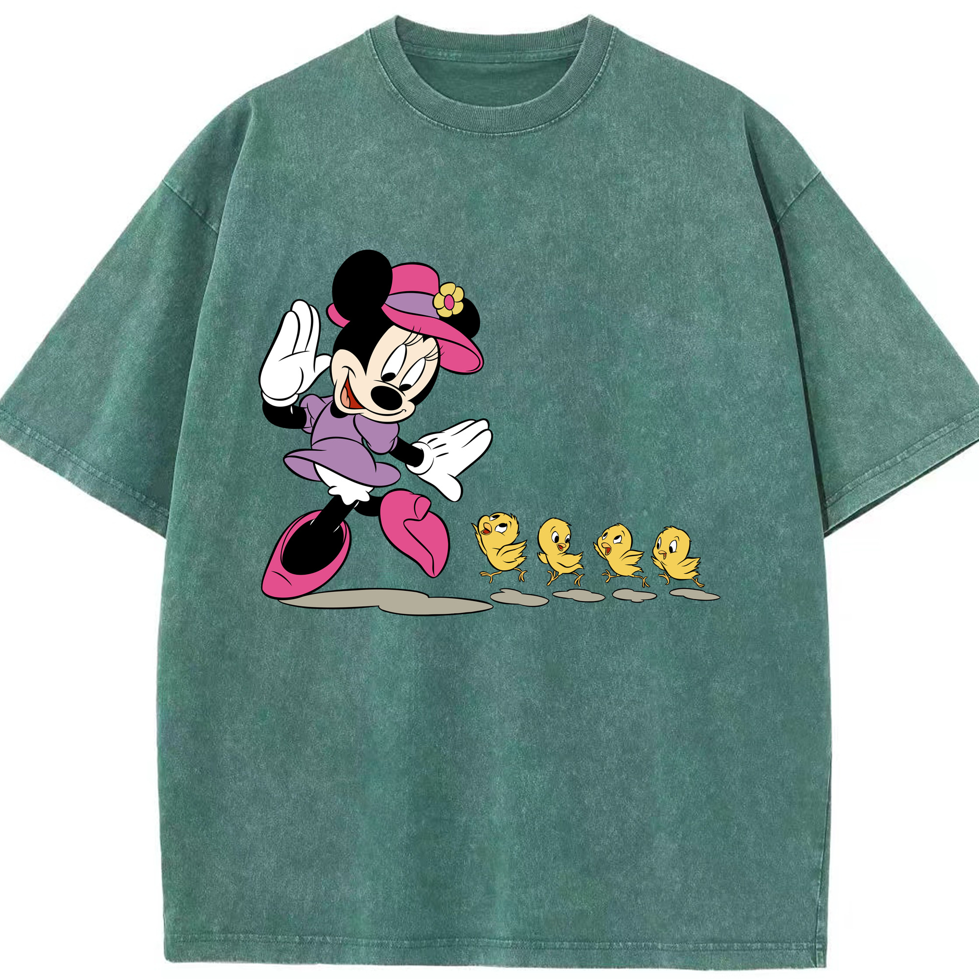 （画像用） ミッキーマウス Mickey Mouse 綿100% ヴィンテージ風 半袖Tシャツ（フロントプリント）